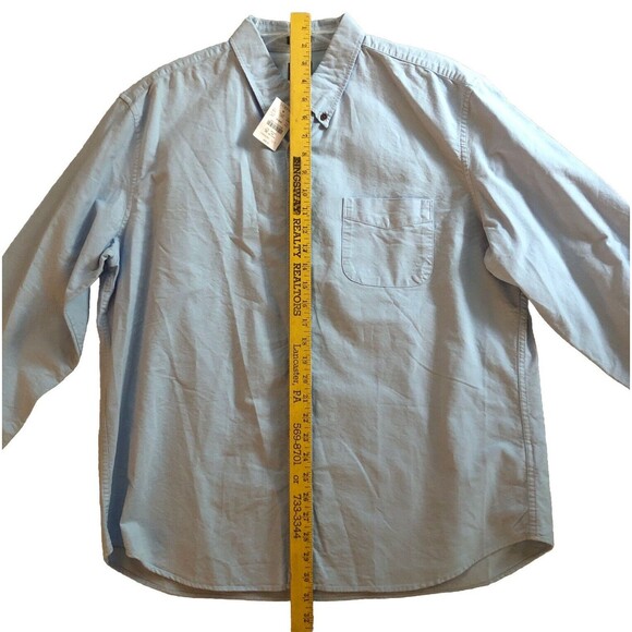J. Crew Garment Dye Button Down Shirt Mens Size XXL Blue Slim Untucked Fit NEW - Picture 7 of 11
